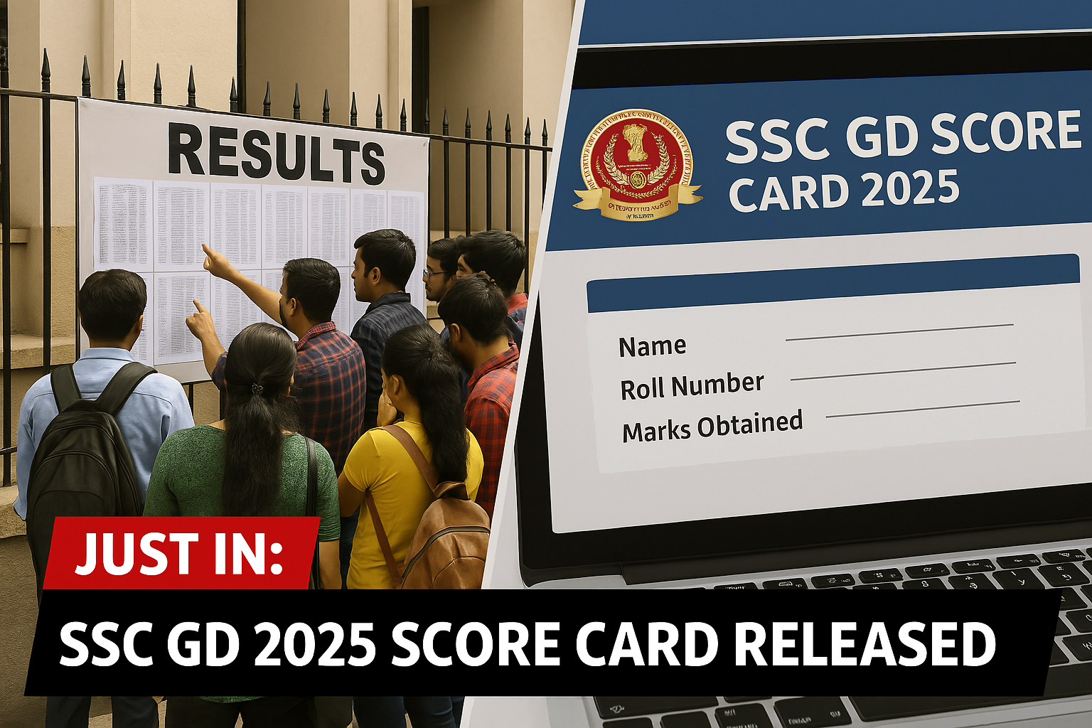 allahabad university SSC GD 2025 SCORE CARD 2025