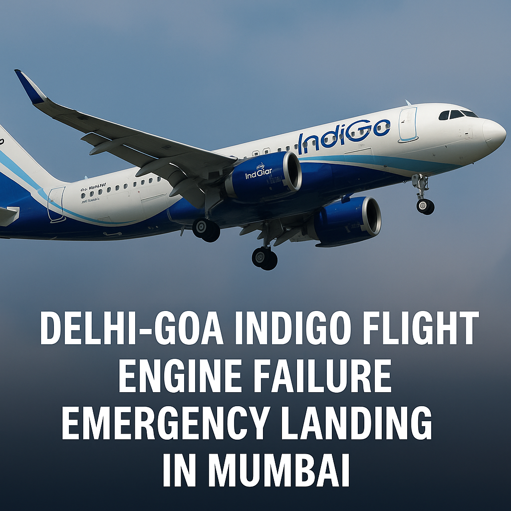 Sundar Pichai Delhi Goa IndiGo flight emergency landing due to engine failure