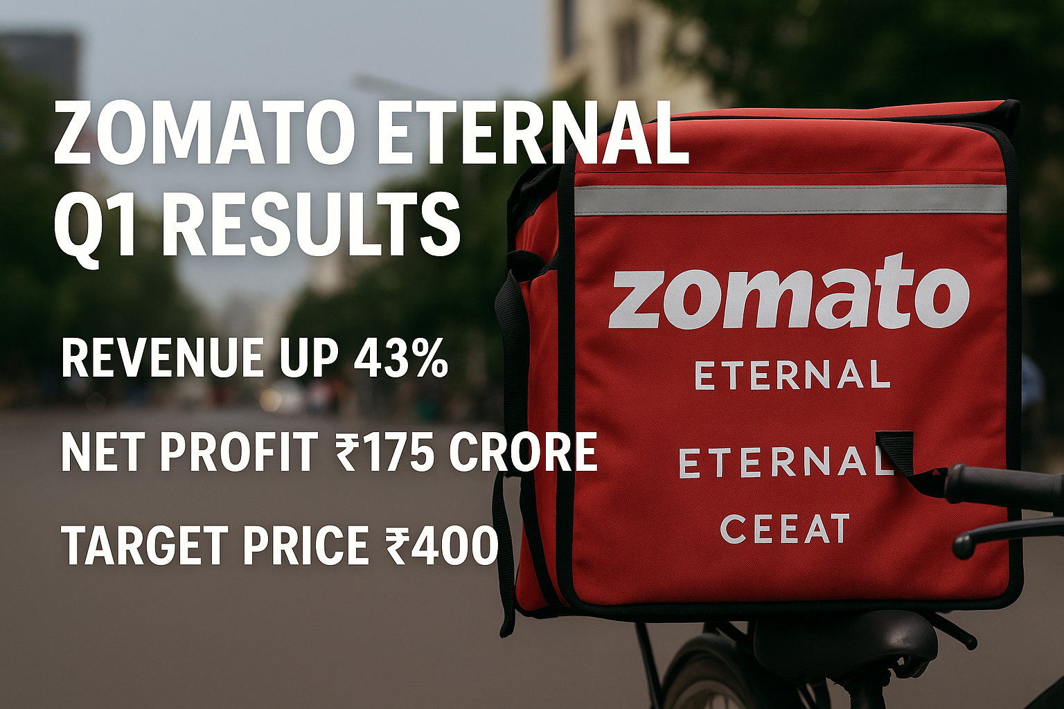 Sundar Pichai Zomato Eternal Q1 results performance report and share price analysis