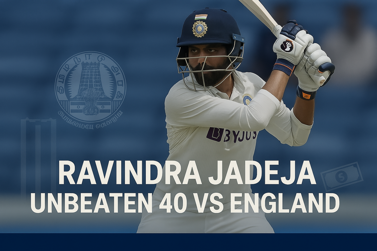 Asia Ravindra Jadeja batting against England in Test series 2025