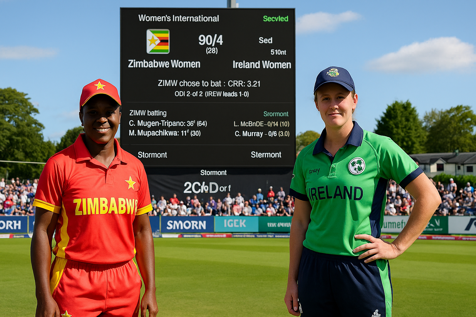 hdb Zimbabwe Women vs Ireland Women 2nd ODI 2025 match highlights at Stormont