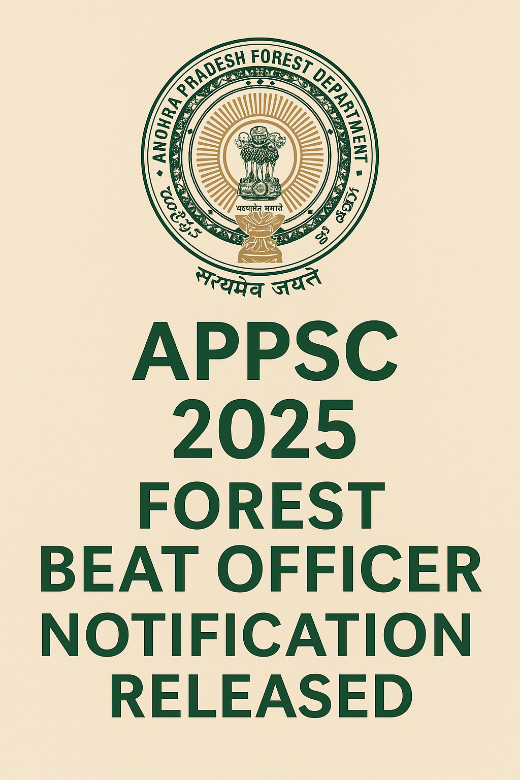 Asia APPSC 2025 Forest Beat Officer Recruitment Notification