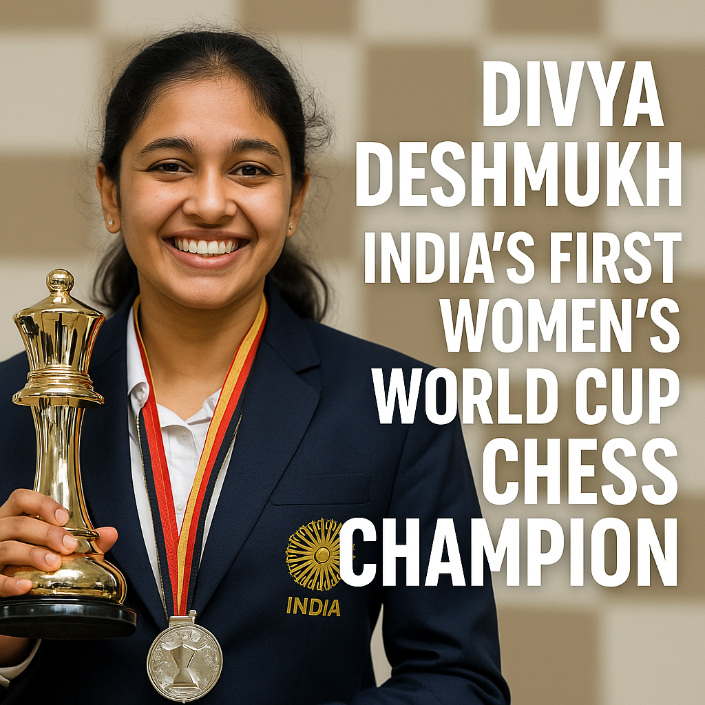 Sundar Pichai Divya Deshmukh celebrating Women’s World Cup win in Batumi 2025
