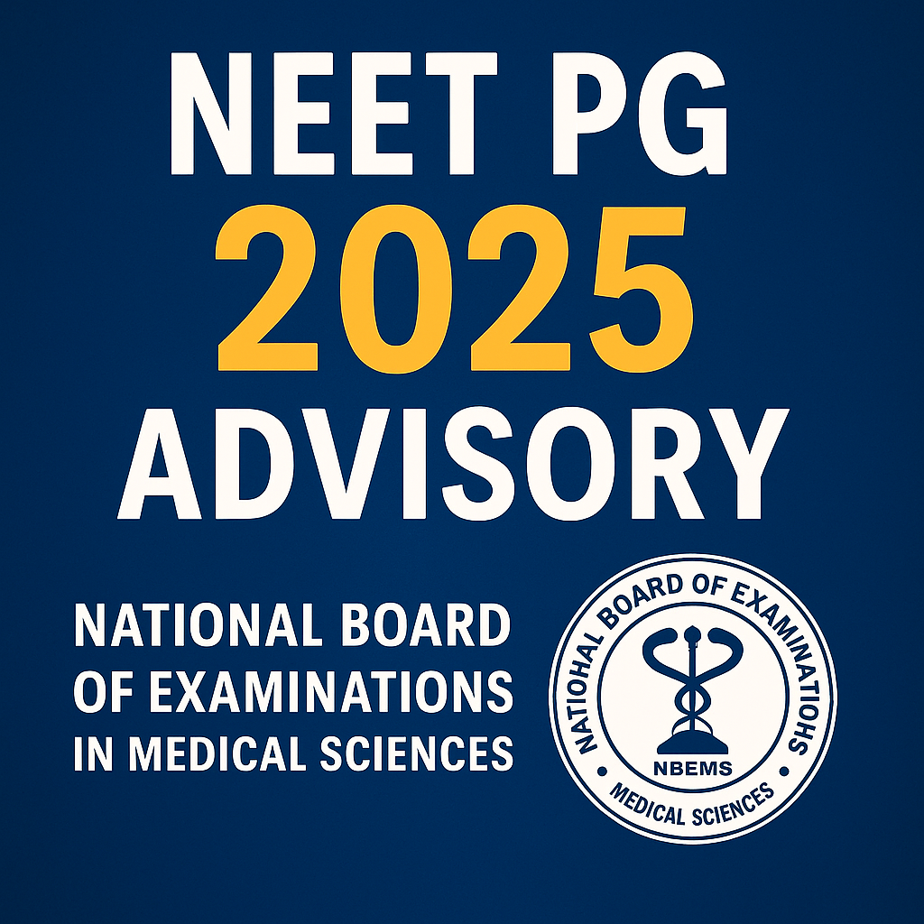 Asia NEET PG 2025 NBEMS advisory updates