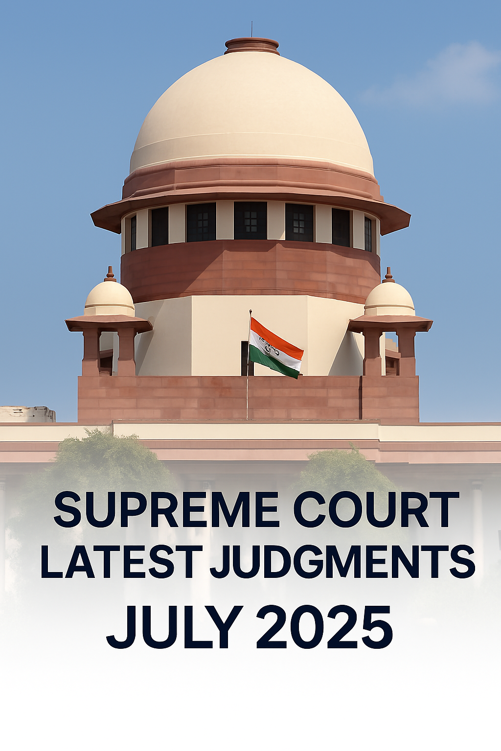 singapore Supreme Court of India building with July 2025 latest judgments updates