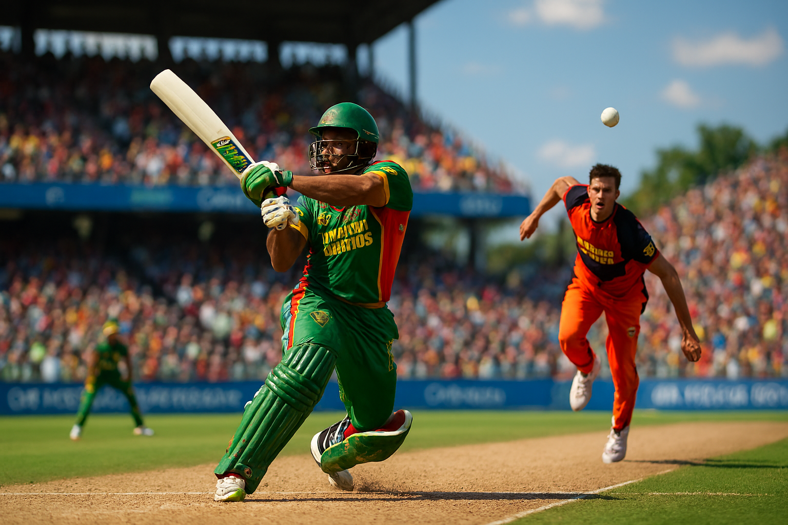 Asia Amazon Warriors vs Antigua & Barbuda Falcons 2025 CPL match action at Sir Vivian Richards Stadium