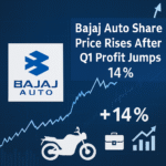 bajaj "Bajaj Auto share price graph rising after Q1 FY26 profit surge"