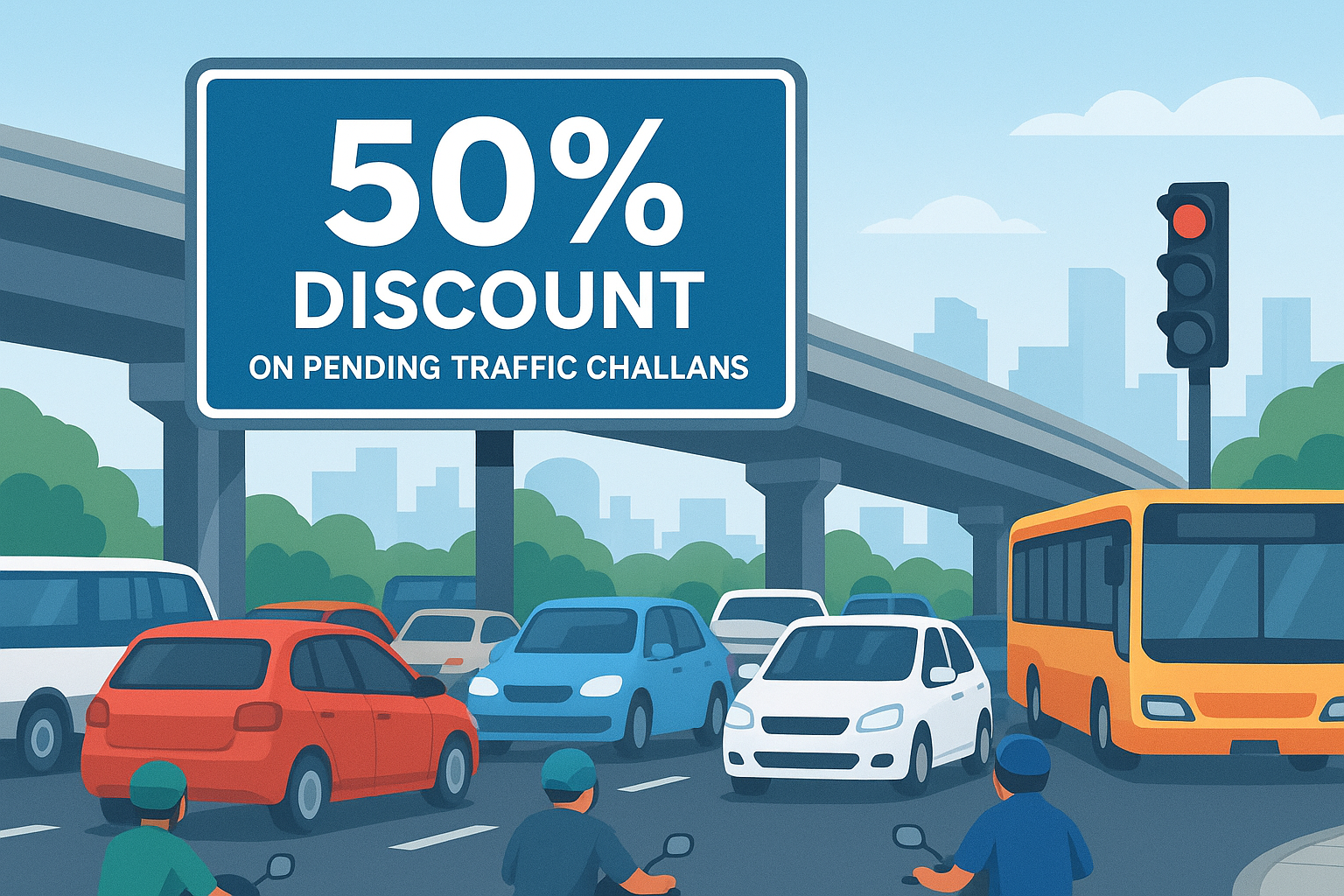 Asia Bangalore Traffic Fine 50% Discount on Pending Challans