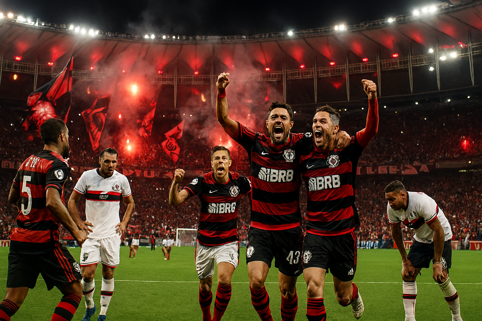Asia Flamengo vs Vitória match 2025 scoreboard at Maracanã Stadium