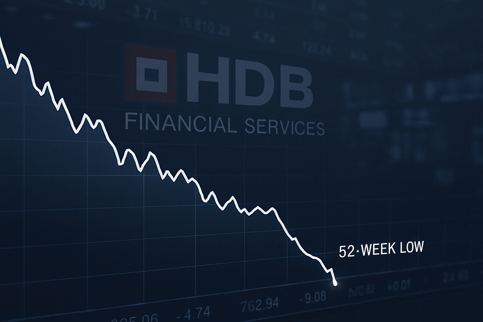 uptac HDB Financial Services share price graph showing 52-week low after IPO breach