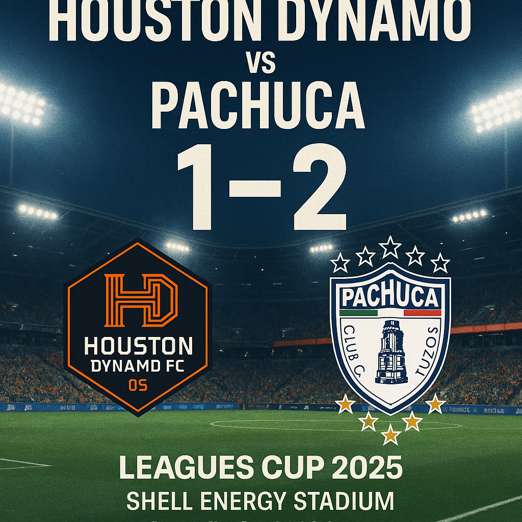 Tigres Houston Dynamo vs Pachuca match score and stats infographic