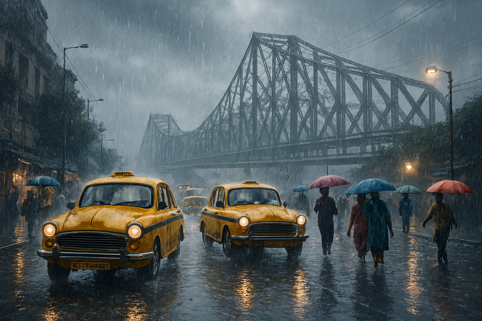 Asia Kolkata weather update with rain and humidity in the city
