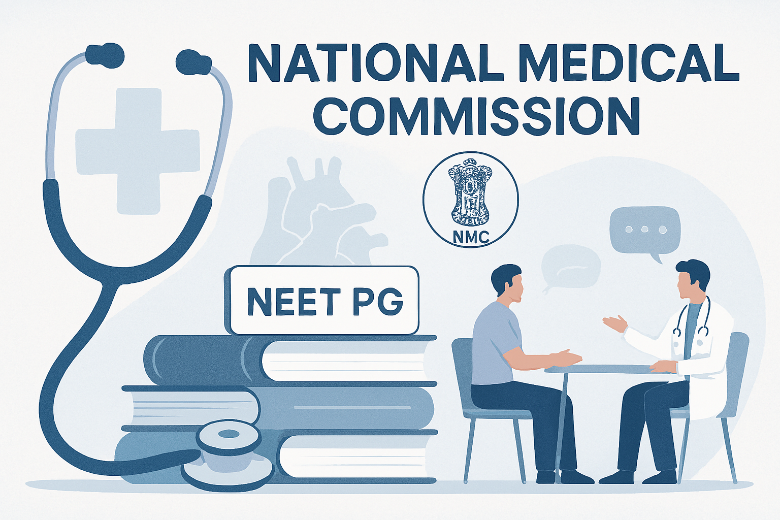 Asia “NMC building with medical students during NEET PG 2025 counselling in India”