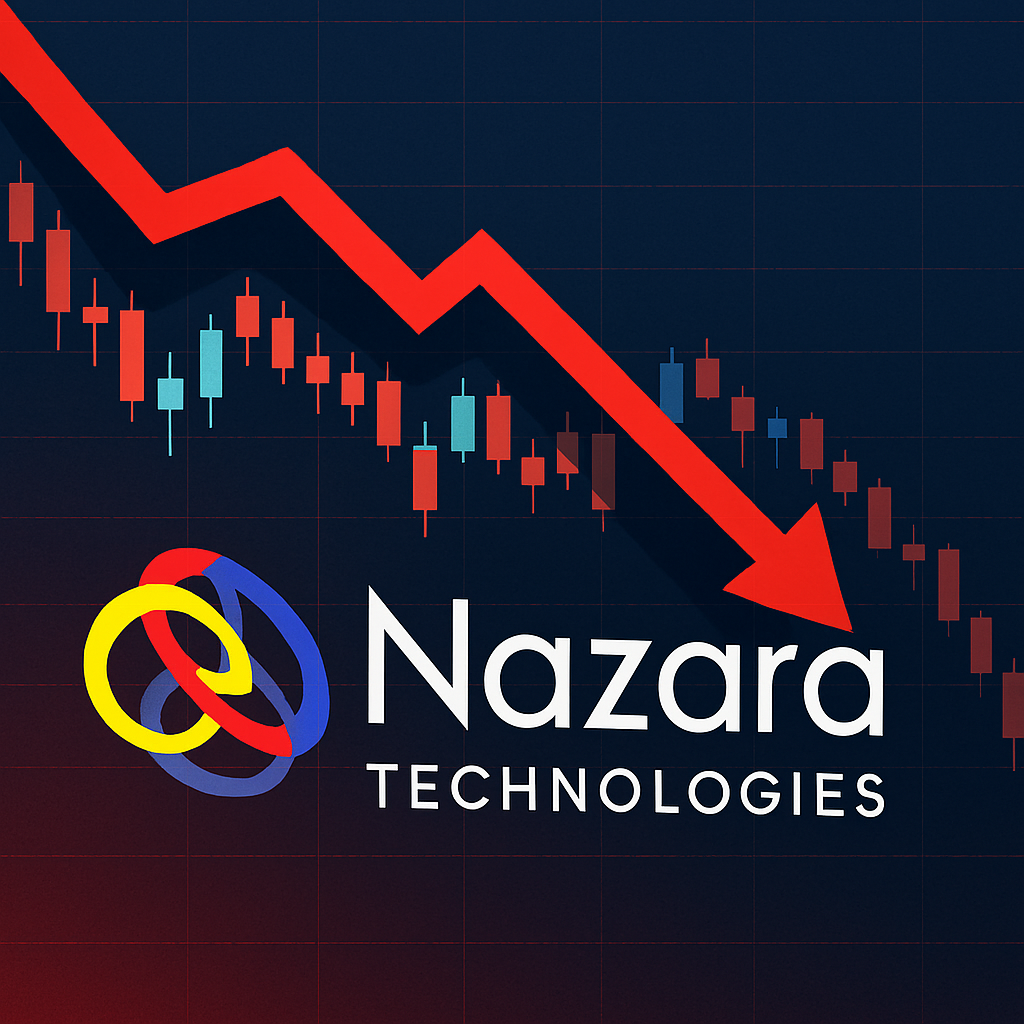 Asia Nazara share price decline chart with market analysis