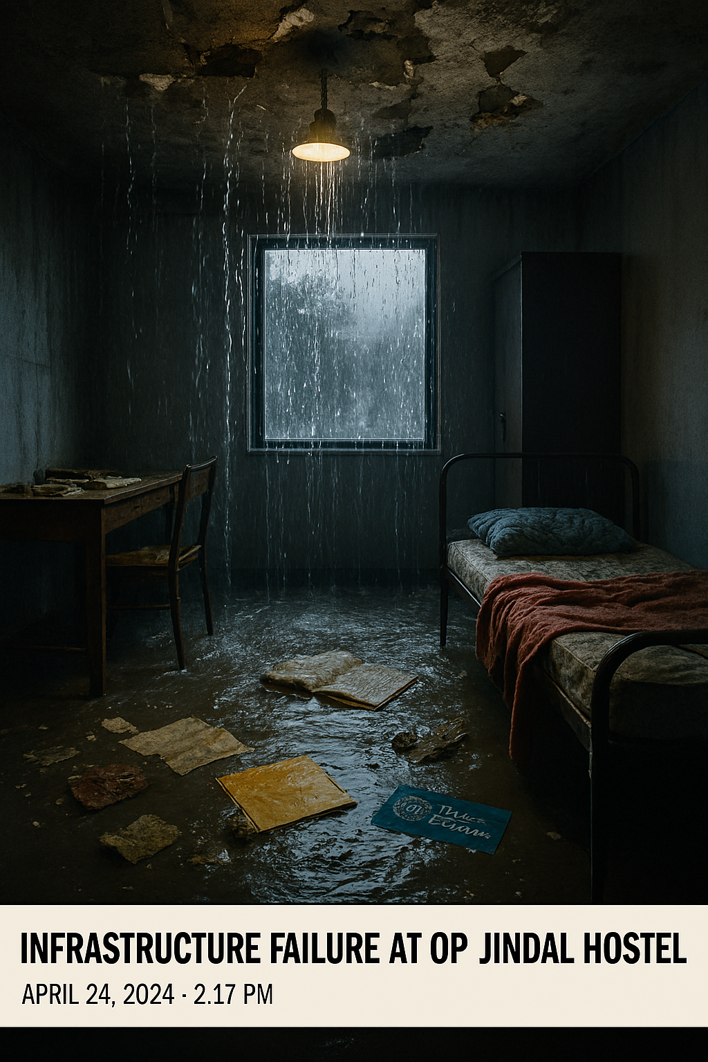 Asia OP Jindal University hostel flooding and infrastructure safety issues