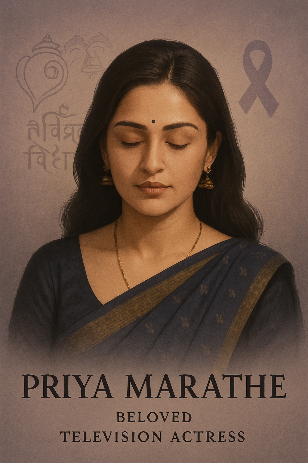 Asia Digital illustration of Priya Marathe from Pavitra Rishta with spotlight on her career and legacy.