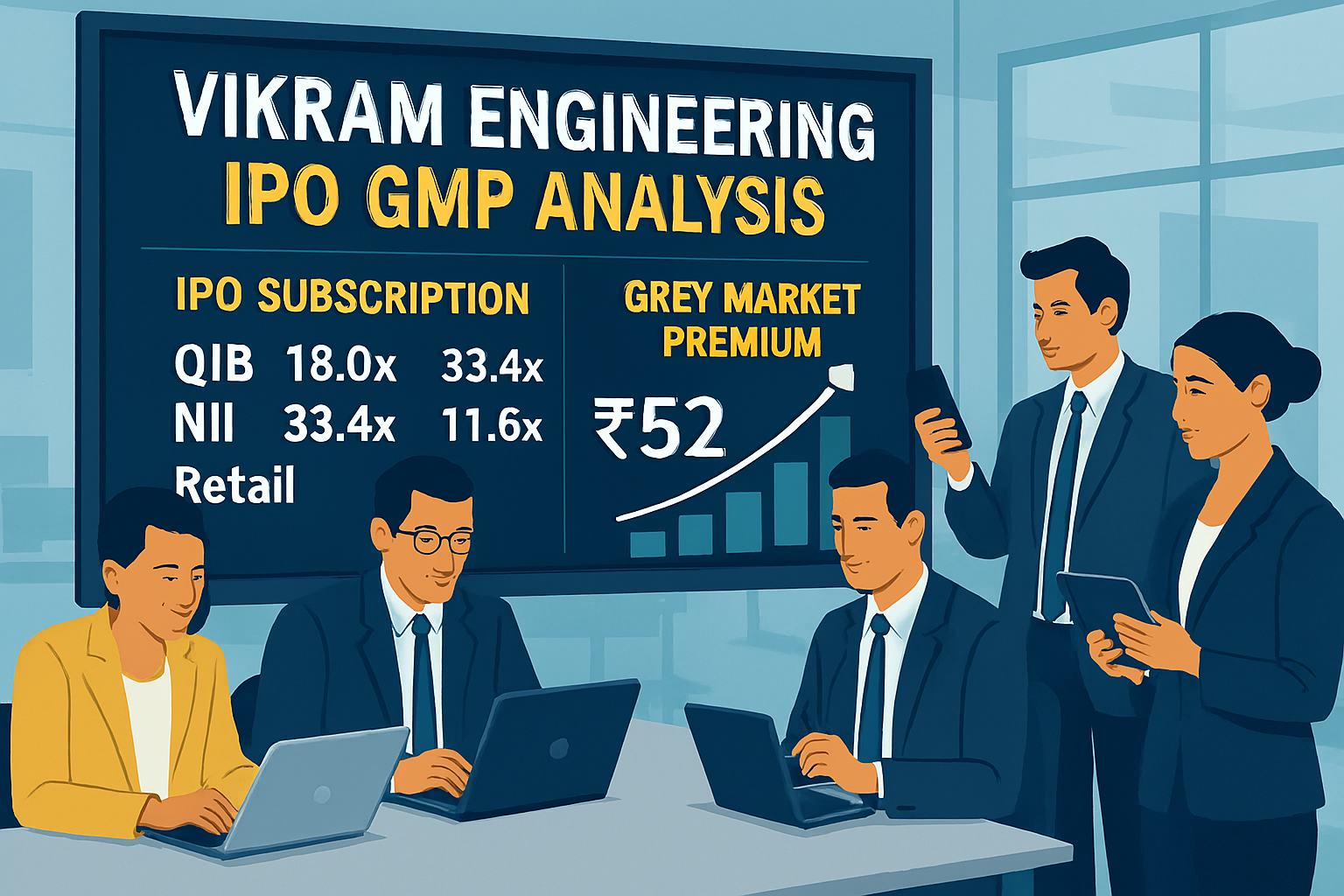 Asia Illustration of Vikram Engineering IPO GMP and Day-3 subscription trends