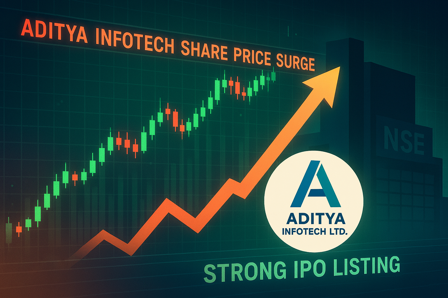 income tax Aditya Infotech IPO Listing on NSE with CP Plus Brand Banner