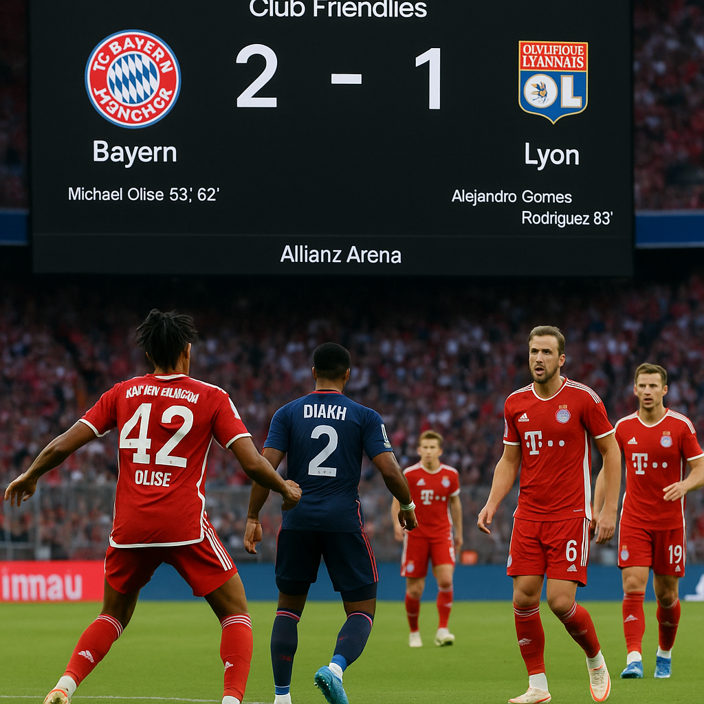 Sundar Pichai Bayern vs Lyon match at Allianz Arena goals and player highlights