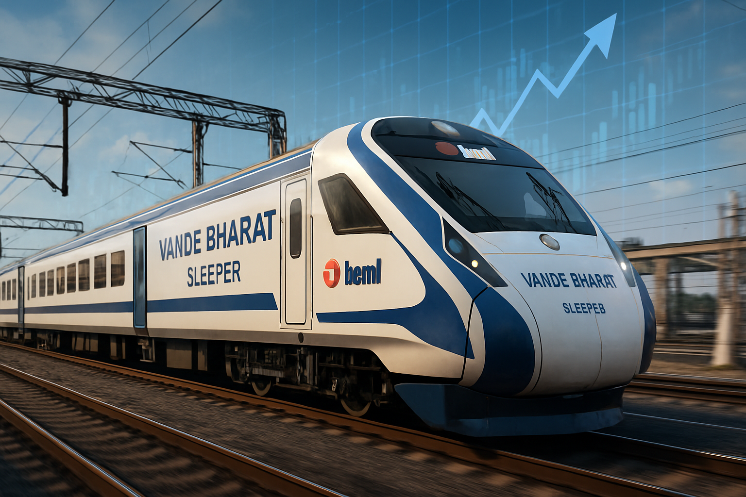 Asia BEML Vande Bharat sleeper train prototype and stock market growth