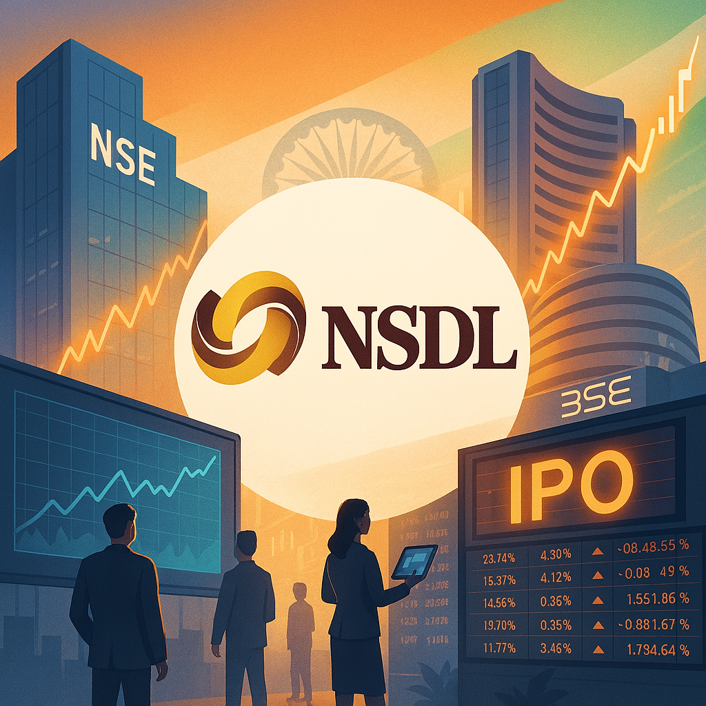 income tax NSDL IPO listing on NSE and BSE platform