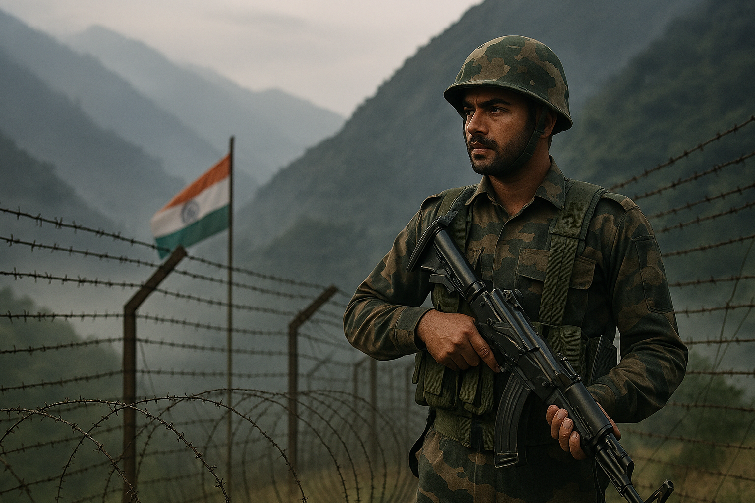 income tax "Indian soldier patrolling LoC border in Poonch after ceasefire violation reports – August 2025"