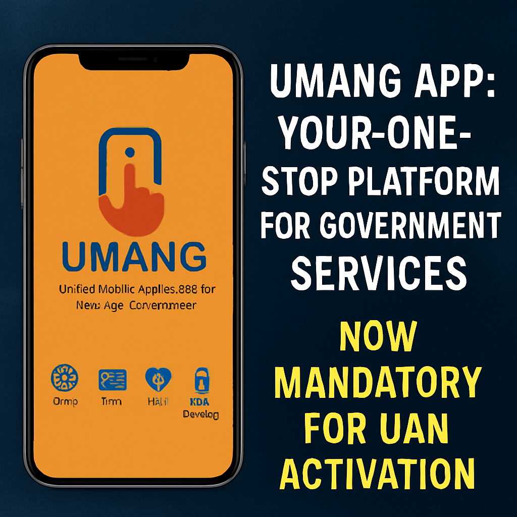 bajaj Screenshot of UMANG App interface on smartphone for UAN activation