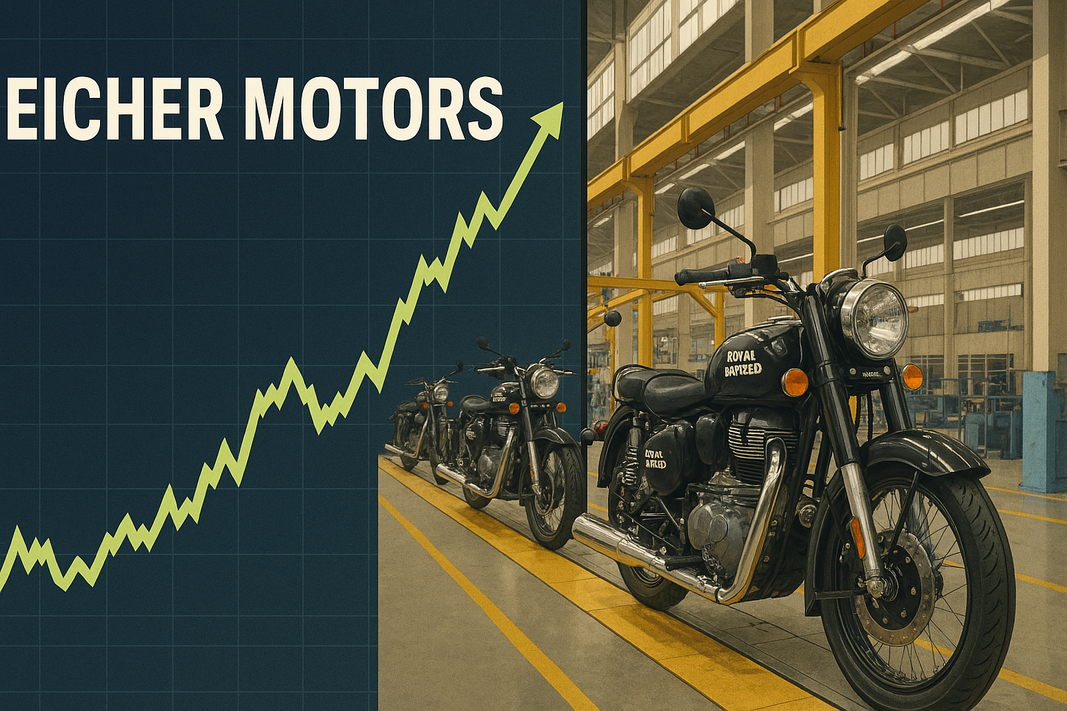 Asia Eicher Motors Share Price Rally and Royal Enfield Factory Visual