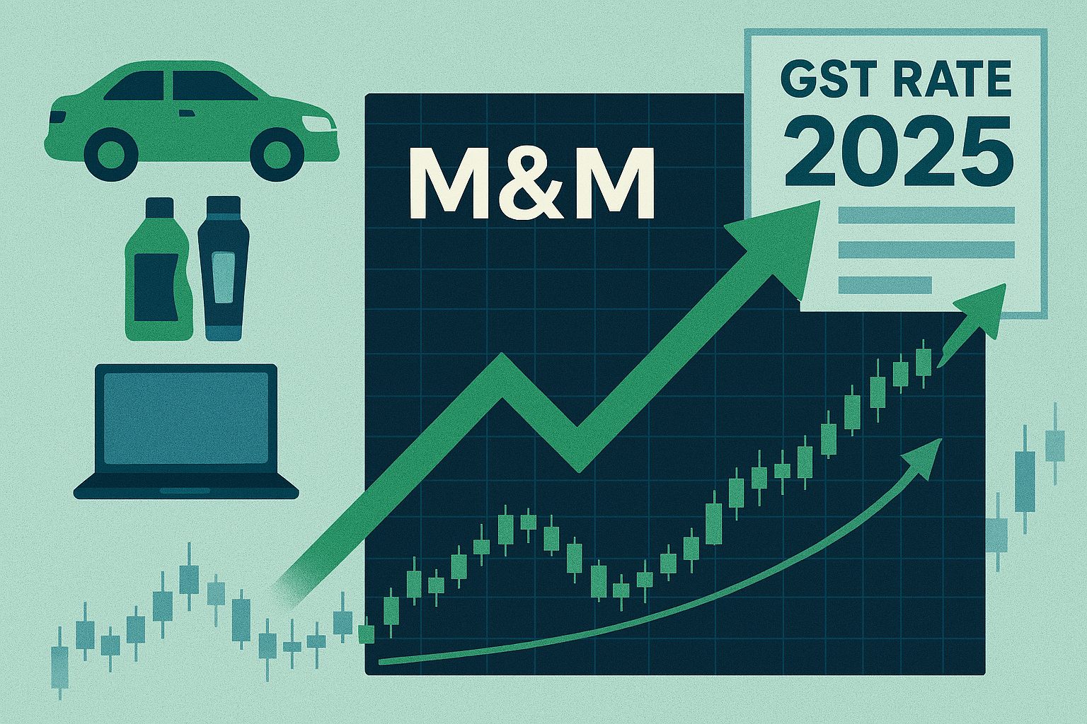 Asia Stock market rally showing M&M share price surge after GST changes 2025