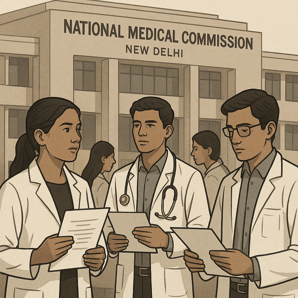 Asia NMC FMGE eligibility certificate process and timeline illustration