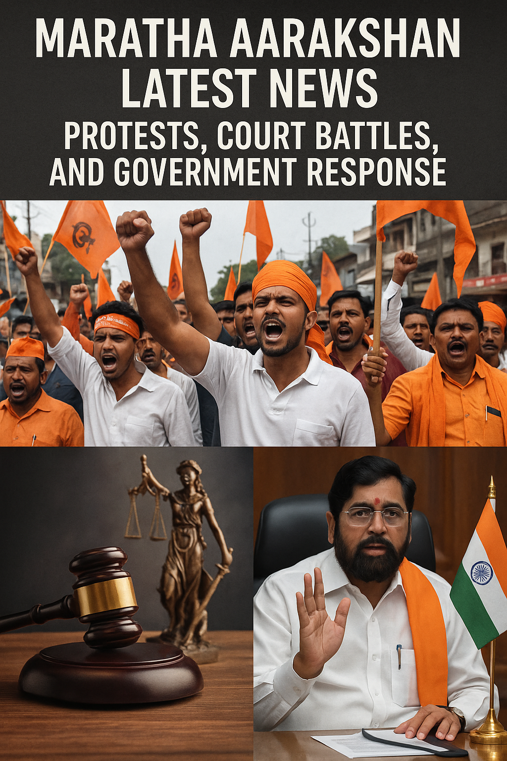 Asia Maratha Aarakshan latest news protest in Mumbai with saffron flags