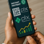 uksssc Pix instant payment system interface on mobile device